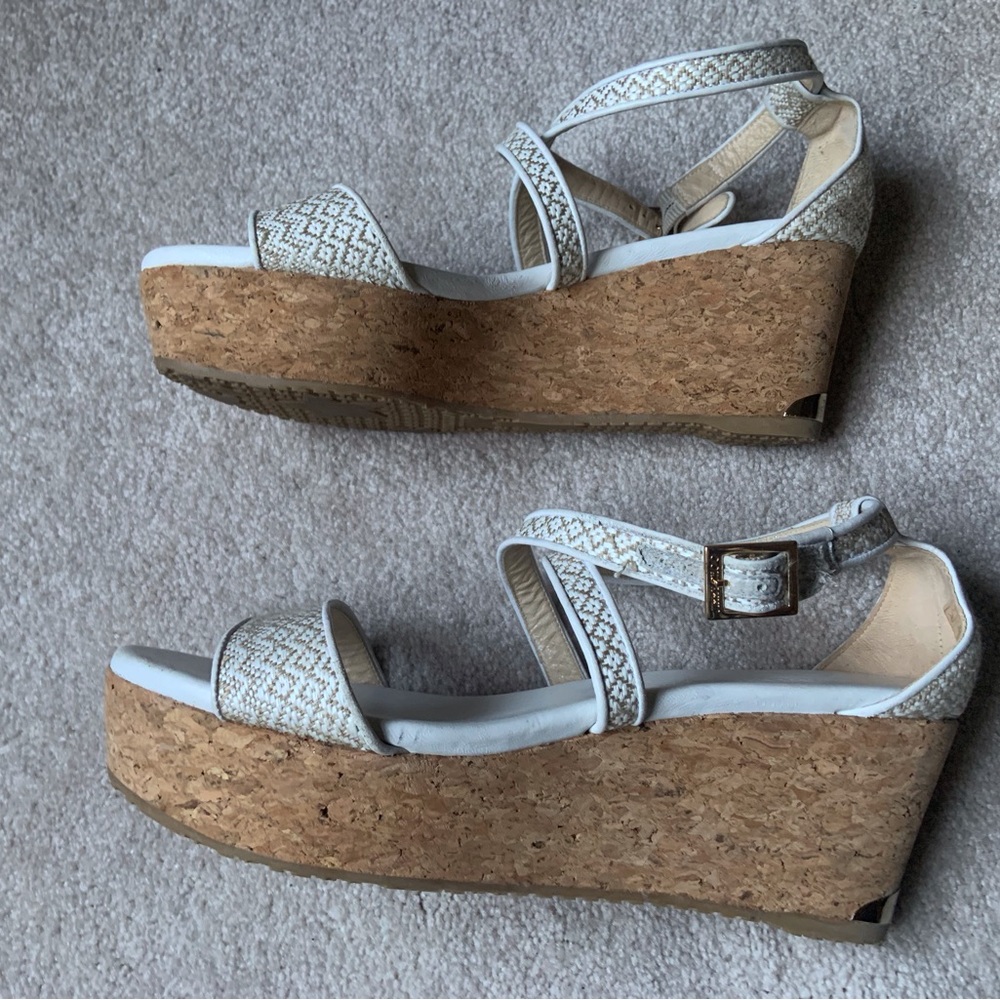 JIMMY CHOO Cork wedge sandals